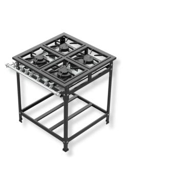 Imagem de Fogão Industrial 4 Bocas 40x40 P8 Leona