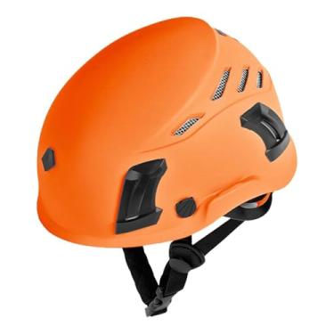 Imagem de Deevoka Capacete de escalada Capacete rígido de meia cúpula para espeleologia esportiva Pesquisar, Laranja