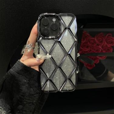 Imagem de MVVKKY Capa de celular macia com glitter em cubo de mármore, transparente e à prova de choque, para iPhone 11ProMax/6