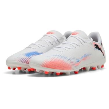 Imagem de PUMA Tênis de futebol unissex para adultos, Puma Branco PUMA preto vermelho brilhante, 11 Women/9.5 Men