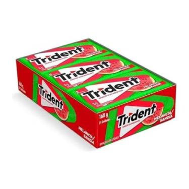 Imagem de Chiclete Trident Sabor Melancia, Display com 21 Unidades