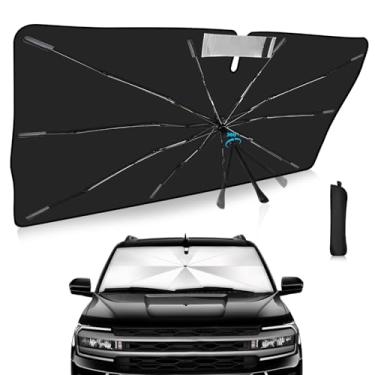 Imagem de Guarda-sol de para-brisa personalizado adequado para Expedition 2018-2025 Capa de carro com proteção UV dobrável, escudo de chuva de emergência e protetor de painel - Acessório automotivo durável