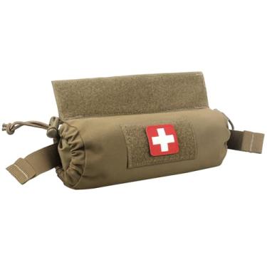 Imagem de WYNEX Bolsa tática de primeiros socorros, bolsa de transporte subabdominal EMT IFAK para trauma médico com gancho e laço para colete peitoral