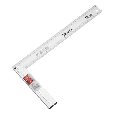 Imagem de MTX Esquadro 16 Pol. (400 mm) Em Alumínio Fundido – Perfil Rígido De Alta Precisão, Marcações Duplas Em Milímetros E Polegadas, Ideal Para Carpintaria, Marcenaria E Montagens Profissionais