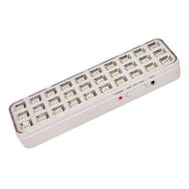 Imagem de Luminária De Emergência Branco Portátil Recarregável 30 Leds