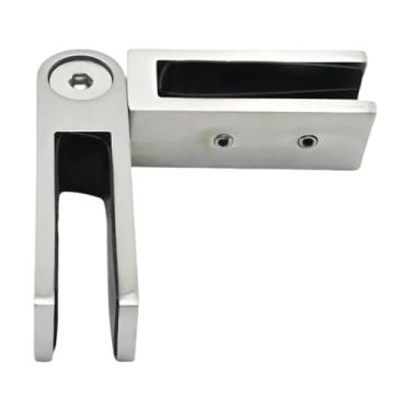 Imagem de WeiLaiKeQi Suporte de grampo de vidro ajustável para corrimão de vidro, suporte profissional de 90 a 180 graus para corrimão de cerca e balaustrada, Acabamento Escovado