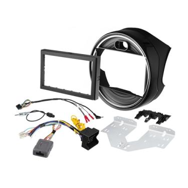 Imagem de SCOSCHE BW2379SWCB Kit completo de reposição para instalação de rádio duplo DIN com arnês e controle de volante compatível com Mini Cooper F55/F56 2014-2017 - Kit completo de instalação estéreo para