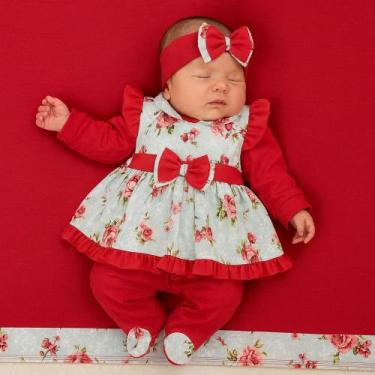 Imagem de Saída Maternidade Menina Kit 05 Peças Catarina Roupas de Bebê - Girass