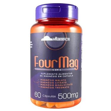 Imagem de Four Mag 4 em 1 - Magnésio Malato, Citrato, Bisglicitato, Treonato - 60 cápsulas - VitaGenus