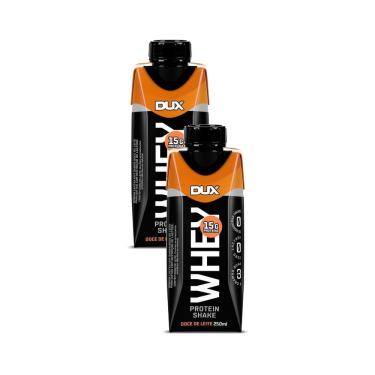 Imagem de Kit 2 Bebida Láctea UHT Whey Protein Shake Dux Sabor Doce de Leite com 15g de Proteína 250ml