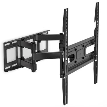 Imagem de WALI Suporte de parede de TV Full Motion para TVs de 32 a 70 polegadas – Suporte articulado duplo com giro, inclinação e extensão | VESA até 400 x 400 mm | Serve para pinos de madeira de 12/16