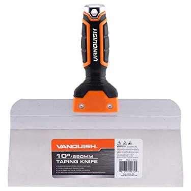 Imagem de Vanquish 10 Inch Stainless Steel Drywall Taping Knife Scraper with Flexible Blade and Soft Grip Handle (3521)