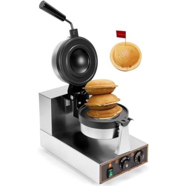 Imagem de 110V, Máquina Hamburguesa, Máquina de Hambúrguer com Controle de Tempo, Máquina de Fazer Hambúrguer de Sorvete, Máquina Hambúrguer Aquecimento Flip de 180°, Máquina de Tubo de 1300w