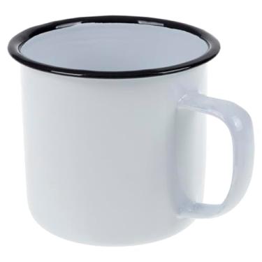 Imagem de Caneca Esmaltada Retro 350ml Branca Café Chá Vintage