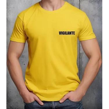 Imagem de Camiseta Camisa Adulto Feminina Masculina Algodão Uniforme Vigilante V