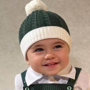 Imagem de Gorro Tricô Kids Natalino Verde