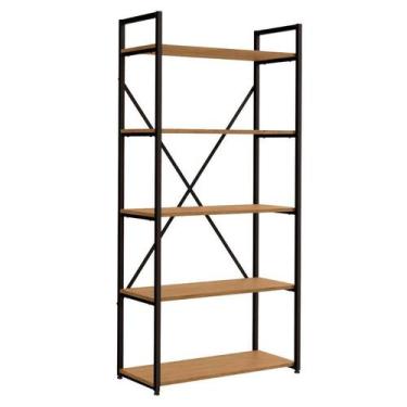 Imagem de Estante 5 Prateleiras MultiUso de MDP/Metal para Escritorio Cozinha ou