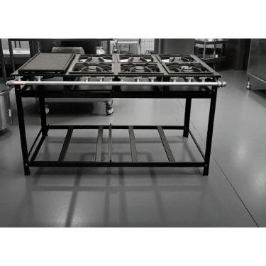 Imagem de Fogão Industrial 6 Bocas com Chapa 30x30 P7 Leona