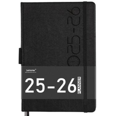 Imagem de Agenda Lemome 2025-2026 com presilha para caneta, papel grosso de 160 