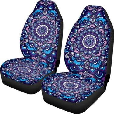 Imagem de Capas de assento de carro TOADDMOS Boho Mandala Front Set de poliéster