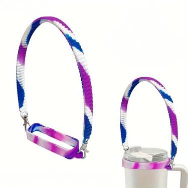 Imagem de Acessórios decorativos para garrafa de água esportiva Stanley Cup Tumblers Essentials Cup Strap and Flower Jewelry Charms Set para 400 ml, 850 g, 1,134 g