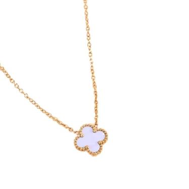 Imagem de Colar de trevo banhado a ouro 18K, colar de ouro para mulheres