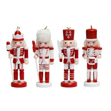 Imagem de Conjunto de enfeites de quebra-nozes de Natal, bonecos de soldado quebra-nozes de Natal de madeira, colecionáveis, quebra-nozes de 12 cm, mini quebra-nozes decorações penduradas em árvore de Natal - 4