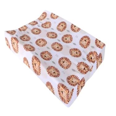 Imagem de Trocador De Fraldas Anatômico Impermeável Menina Menino Para Cômoda e Berço (Leãozinho)