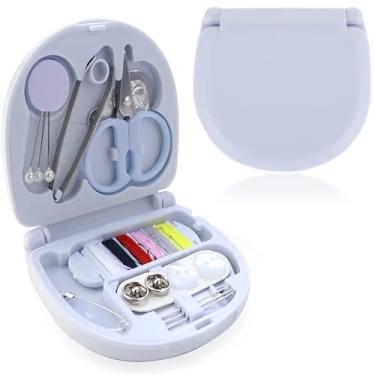 Imagem de Mini kit de costura com estojo, agulha, linha, suprimentos, acessórios, crianças, adultos, iniciantes, casa, viagem