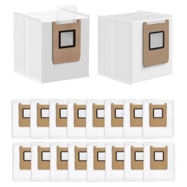 Imagem de Sacos de aspirador de pó descartáveis grandes 3L para aspirador de pó Eufy E28 Omni/E25 Omni Robot Vacuum, saco de substituição descartável de sujeira (E25/E28 saco de poeira x18)
