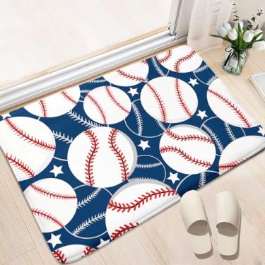 Imagem de Tapete de beisebol infantil – Tapete de beisebol para quarto de meninos e crianças, tapete esportivo para quarto de meninos, 5 x 7 cm