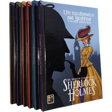 Imagem de Coleção Sherlock Holmes 6 Livros Capa Dura Romance Aventura Policial L