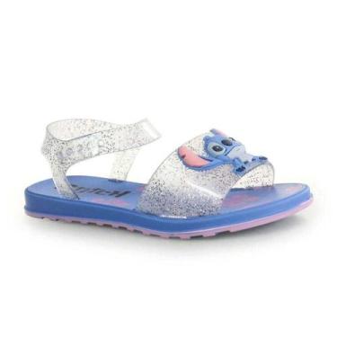 Imagem de Sandália Infantil Menina Grendene Kids Stitch To Play, Azul, 25