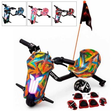 Imagem de Triciclo Patinete Elétrico 250w 36v Brushless 20km-h 8pol Até 120kg Livvo