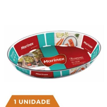 Imagem de Assadeira Oval Vidro 4L Sobremesas Assados Carnes Marinex - NADIR FIGU