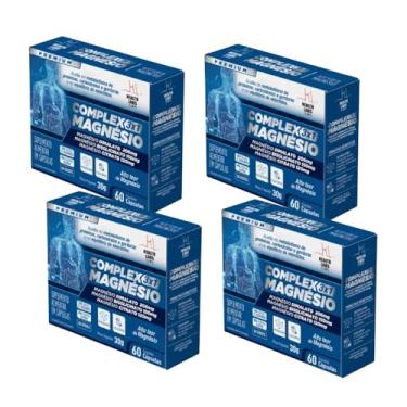 Imagem de Kit Com 4 Complex Magnésio 3 Em 1 Health Labs – 60 Cápsulas Cada - Magnésio Dimalato, Treonato E Quelato
