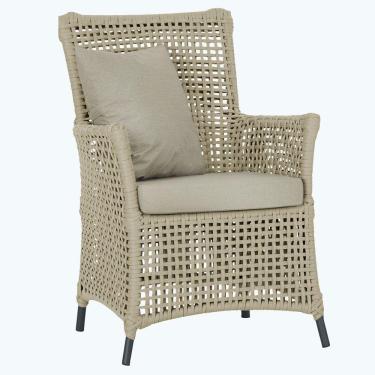 Imagem de Poltrona Igapó Alumínio Micro Pintura Preta Corda Náutica E7 Rami