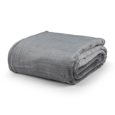 Imagem de Cobertor Queen Dublin Manta Flannel Ultrasoft - Cinza Lunar