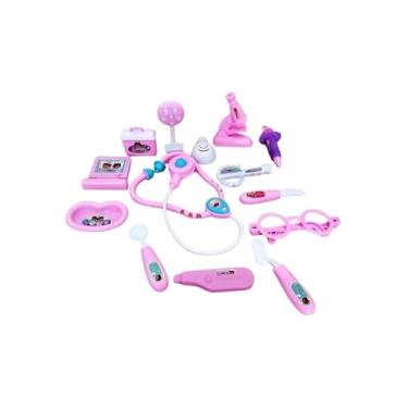 Imagem de Maleta de Brinquedo Fashion Infantil, Kit Salão de Beleza com 12 Peças e 2 Adesivos, Plástico, 10,5x11,5x17,5cm, Cores Sortidas, para Crianças Acima de 3 Anos