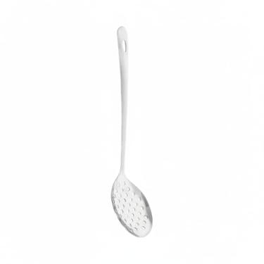 Imagem de Escumadeira de Aço Inox 32.cm com Suporte – Ideal para Arroz, Risotos e Molhos