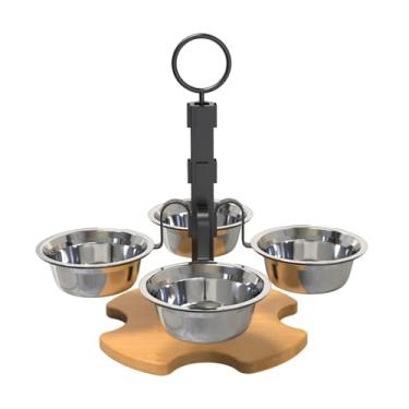 Imagem de Fxzqgnh Tigelas Elevadas para Gatos, Conjunto de Comedouros E Bebedouros para Animais de Estimação, Altura Ajustável, Ideais para Gatos Domésticos.