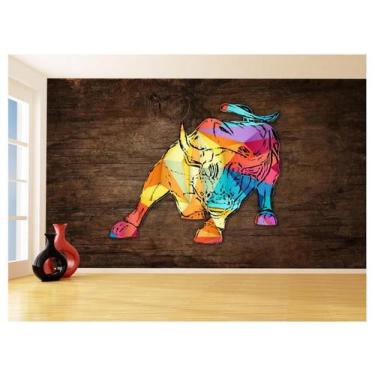Imagem de Papel De Parede 3D Animais Pop Art Touro Bull 3,5M Pxa203 - Você Decor