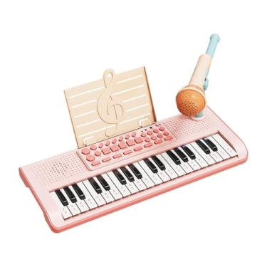 Imagem de Esquirla Mini Piano Infantil - Presente Educativo para Meninas e Meninos - Teclado Eletrônico Portátil com 37 Teclas, Rosa