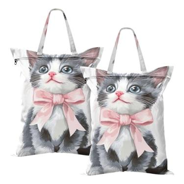 Imagem de SEHANY 2 peças de sacos grandes de lavanderia com alça, à prova d'água, bolsa de roupa para viagem e natação