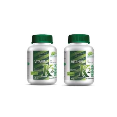 Imagem de 2 Frascos Suplemento Aliementar Vitamina K2 Menaquinona-7 Em Cápsulas Premium Medinal
