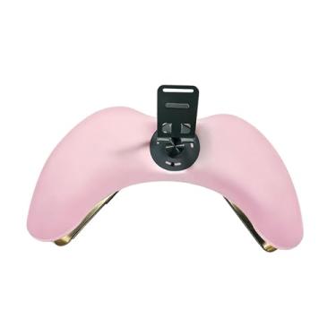 Imagem de Ysyqkn Apoio de mão para nail art, almofada de apoio para braço com suporte para celular, pés de metal, ideal para manicure e técnica de unhas, Rosa