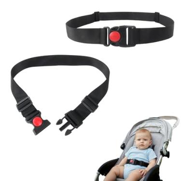 Imagem de Pacote com 2 alças de segurança para cadeira alta de substituição, arnês de segurança para bebê de 2 pontos para carrinho de bebê, cadeira alta infantil, cinto durável para proteção aprimorada da