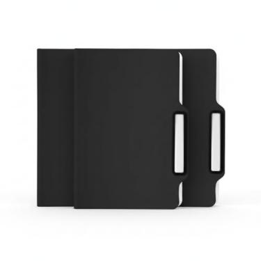 Imagem de Caderno de Anotações com Suporte para Caneta, Capa Dura em PU, 80 Folhas Não Pautadas, Cor Preta, com Lápis Infinito de Ponta Dupla, 21,3x15,8x1,5cm (3, Preto)