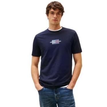 Imagem de Camiseta Tommy Hilfiger Azul Marinho Bandeira Box-Masculino