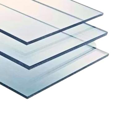 Imagem de Chapa Placa Policarbonato Compacto Cristal 4mm 50x50cm Proteção UV - Pergolado - Proteção Máquinas - Decoração - Segurança - Anti Impacto 500x500mm | 0,5 m x 0,5m